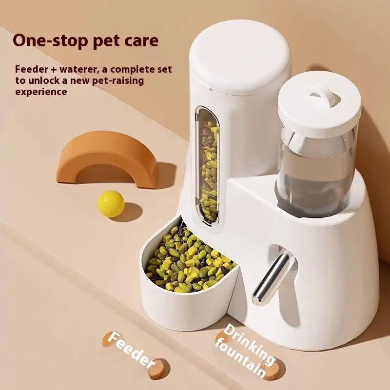 2In1 Hamster Feeder And Waterer Large Capacity Leakproof Automatic Feeder Food Water Dispenser Leak Proof Food Feeding Supplies