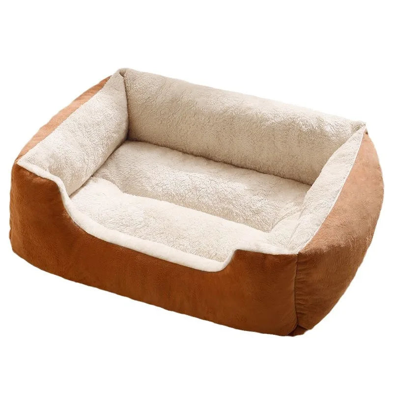 Winter Warm Cat Kennel Dog Kennel Pad Square Kennel Small and Medium-sized Dog Teddy Corgi Sofa Bed All-weather Pet Kennel