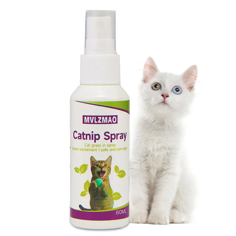 Catnip Spray for Cats, Cat Scratching Spray Mist, Transparent Cat & Kitten Behaviour Spray 60 ml Spray Bottle for Training