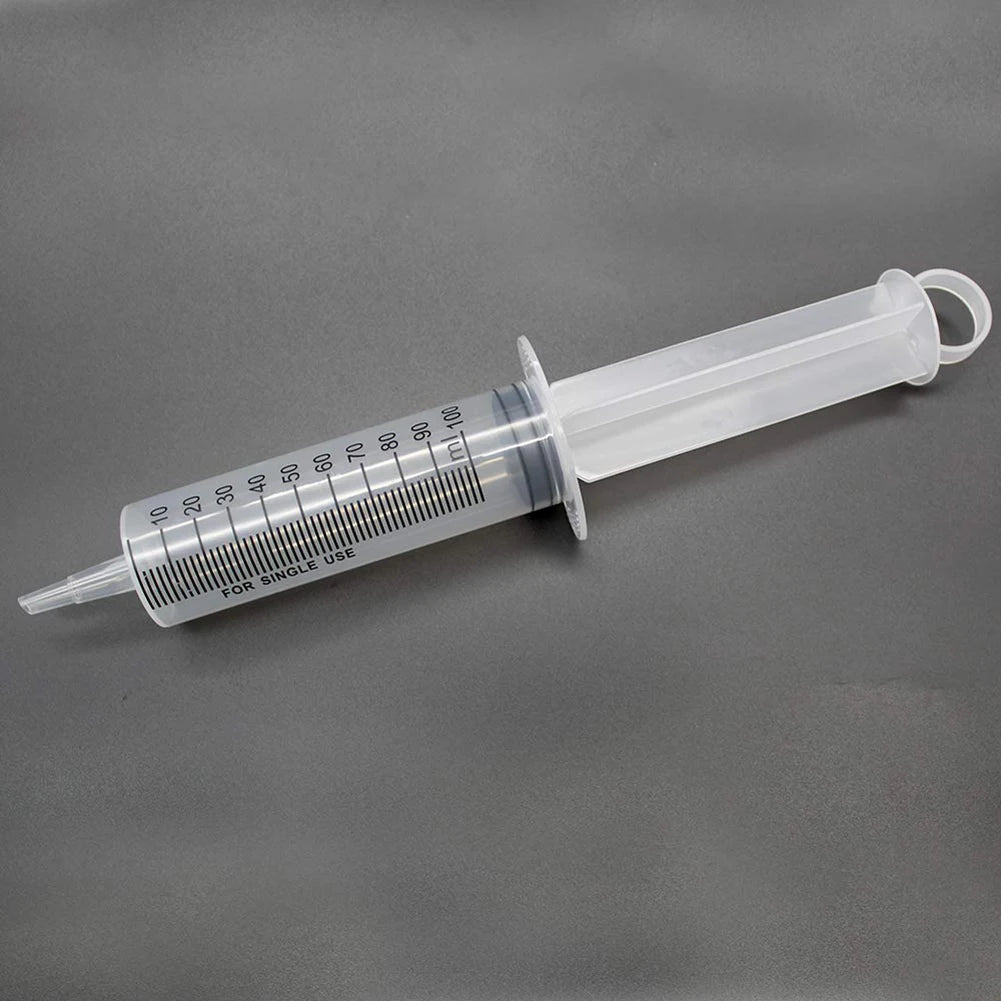 100ml Measuring Syringe Glue Filling Feeding Syringe Nutrient Sterile Plastic Syringe Watering Refilling for Animal Food Feeding
