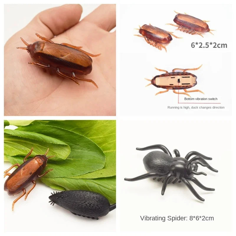Interactive Electric Bug Escape Automatic Flip Battery Operated Vibration Beetle