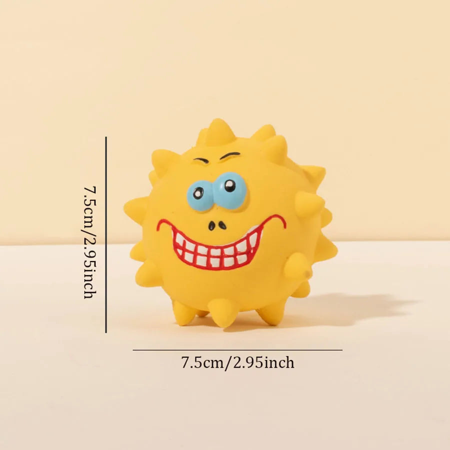Cute Squeaky Pet Dog Interactive Chew Toy Puppy Bite Resistant Thorn Tooth Cleaning Toy Molar Chew Toys for Dogs Supplies