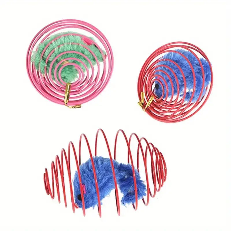 Balls Stretchable Springs Interactive Caged Rats Color