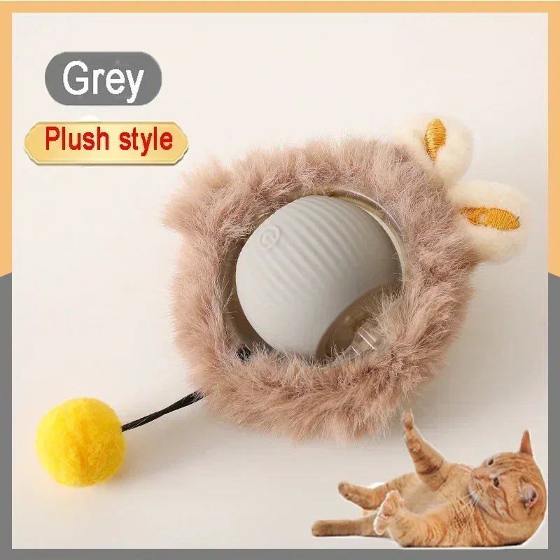 Cat Toys Rechargeable Pet Interactive Automatic Rolling Ball Toy Cats Pet Products New Electric Dog Ball Toy Simulated Tail for