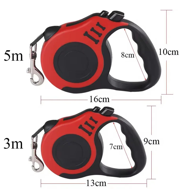 Retractable Dog Leash Outdoor Pet Leash Nylon Braided Rope for Small Medium Dogs Pet Supplies Hiking Walking Traction Rope