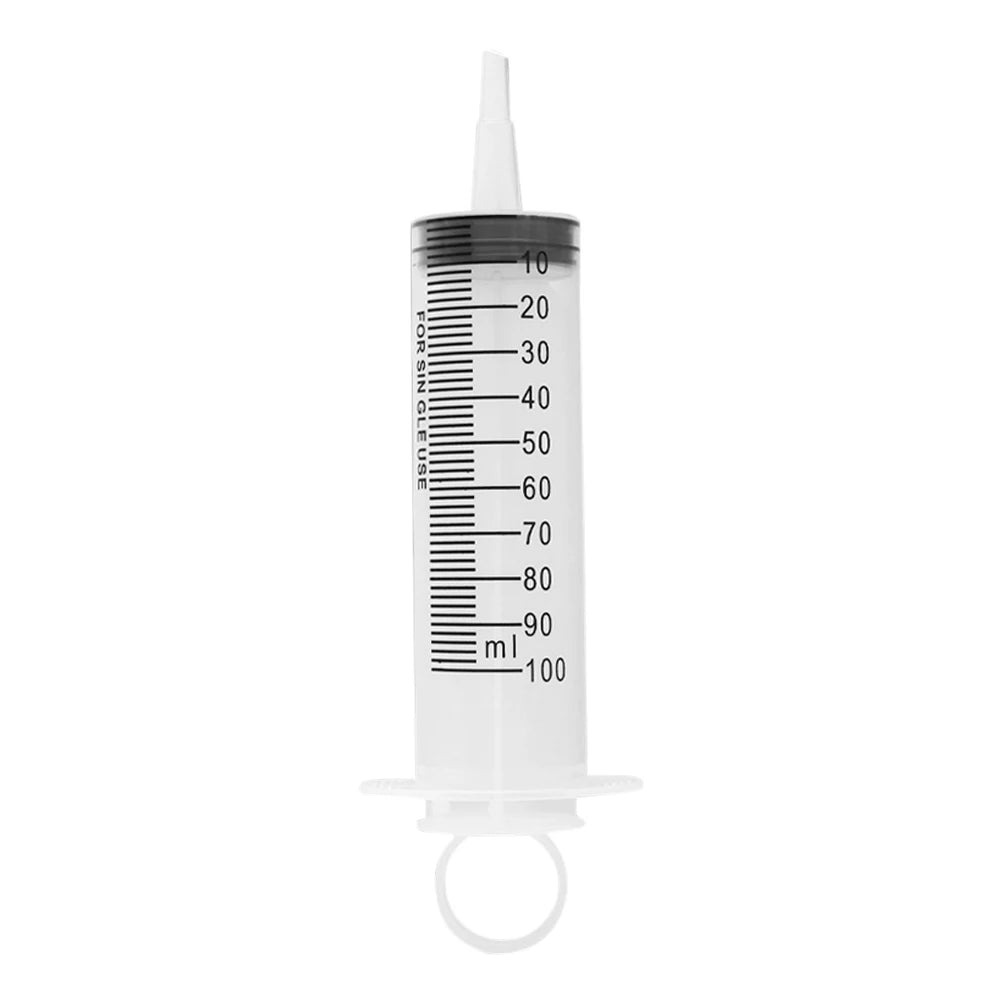 100ml Measuring Syringe Glue Filling Feeding Syringe Nutrient Sterile Plastic Syringe Watering Refilling for Animal Food Feeding