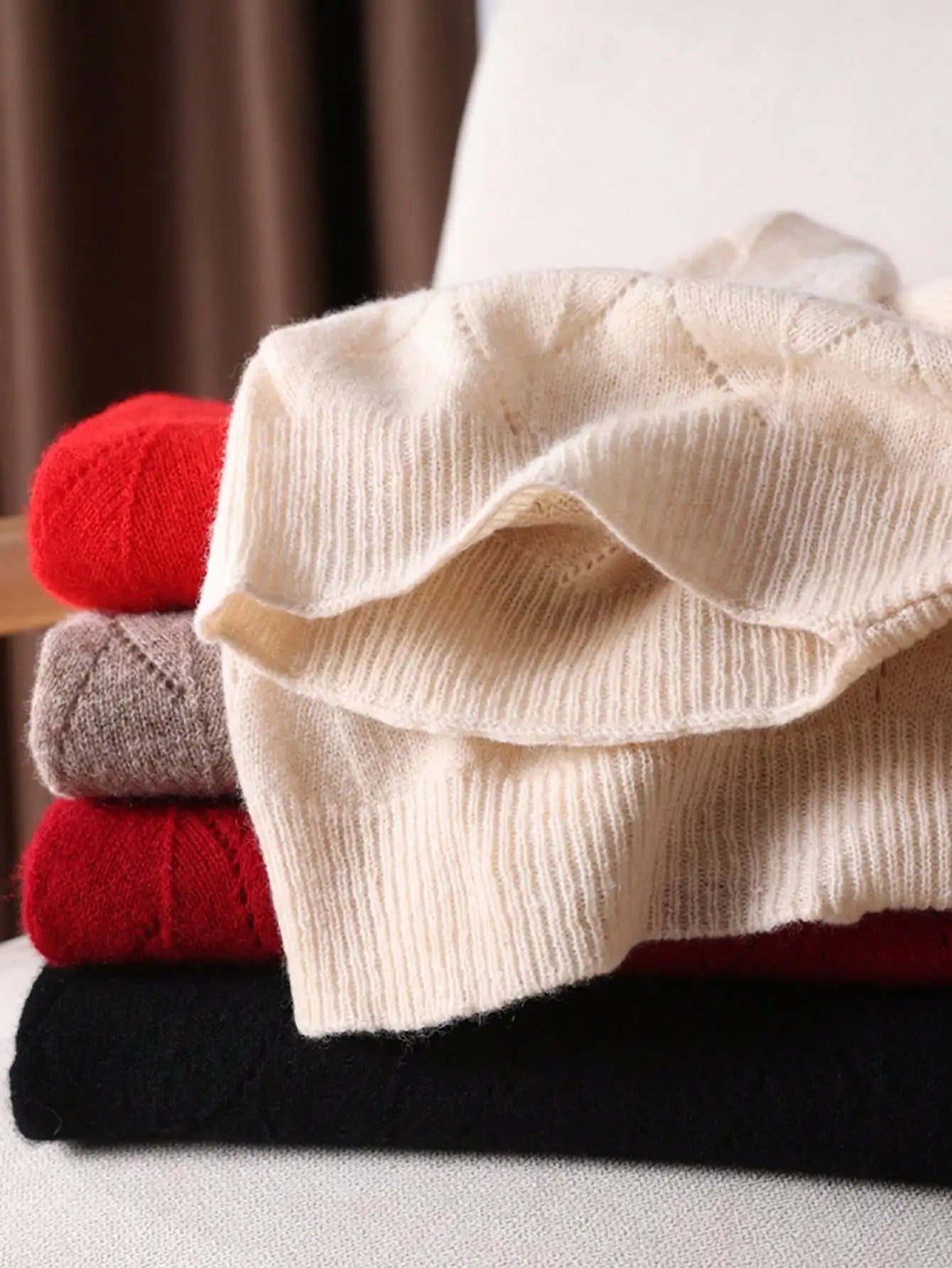 100% Merino Wool Poncho Cardigan