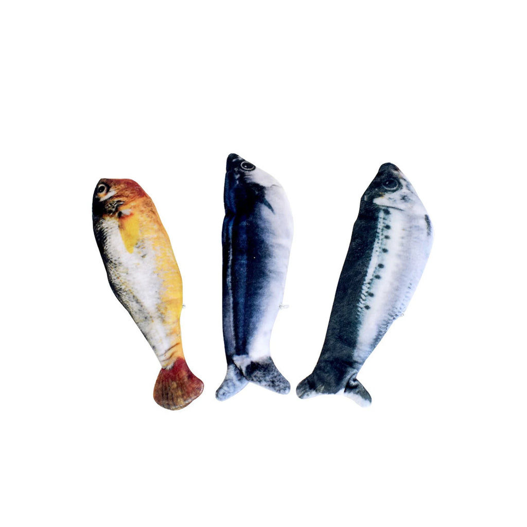 Simulation Fish Catnip Toy Anti-Bite Activated Kitten Toy Interactive Cat Exercise Toys for All Breeds Cat Kicker