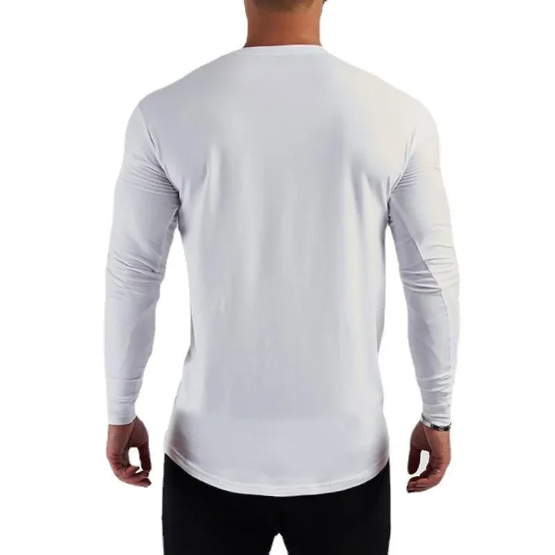 Men’s Slim-Fit Long Sleeve Cotton T-Shirt
