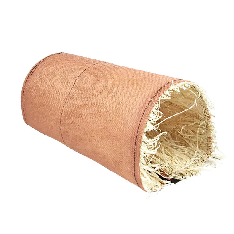 Guinea-Pig Rabbit Hideaway Toys Grass Straw Bunny Toy Tunnel Hamster Accessories for Chinchilla Ferret Rats Pets Accessories