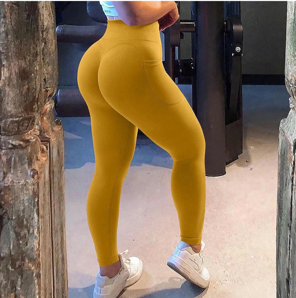 High-Waist Seamless Yoga Leggings