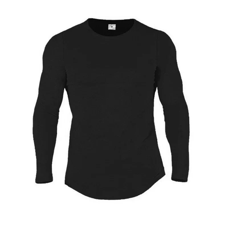 Men’s Slim-Fit Long Sleeve Cotton T-Shirt