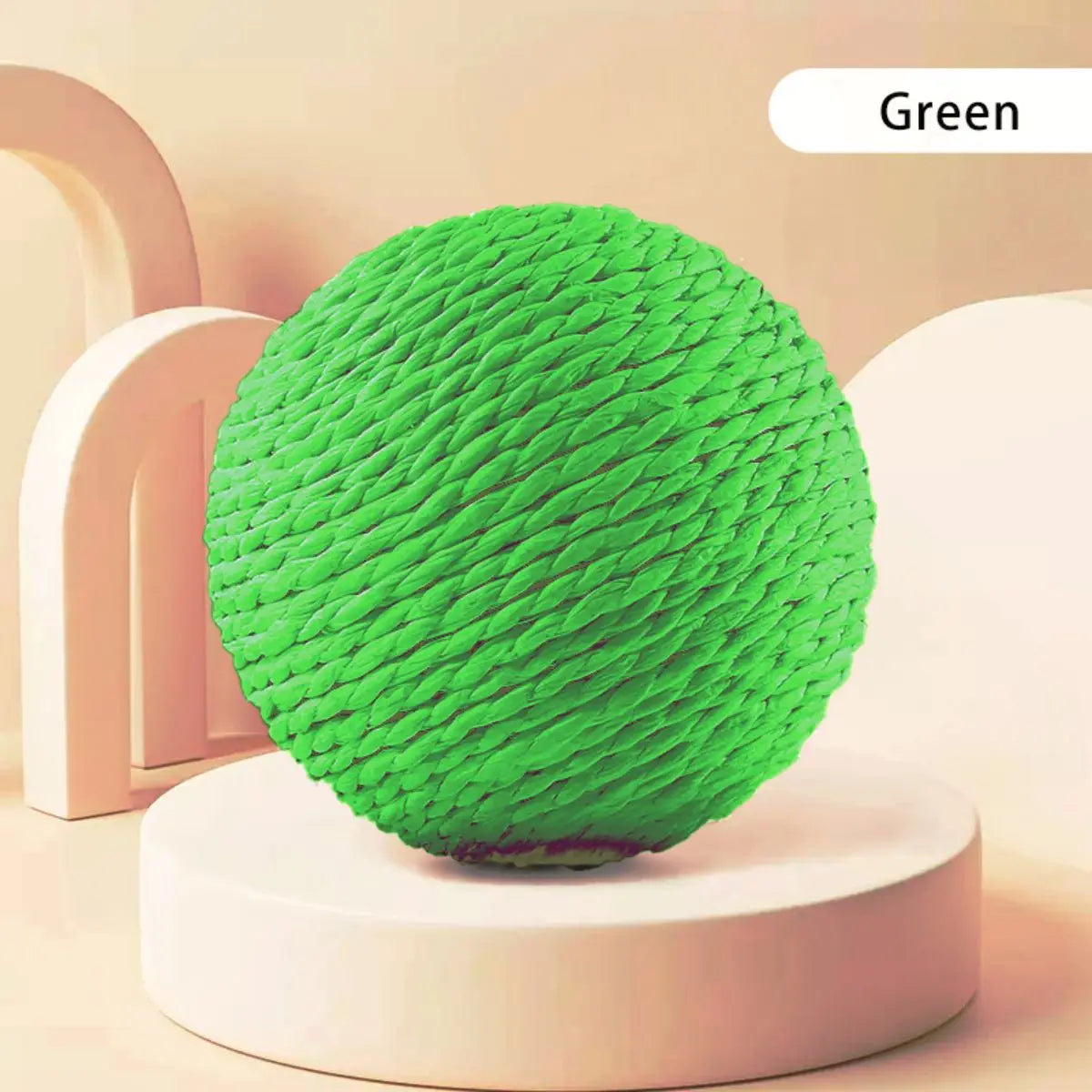 10CM Interactive Sisal Scratching Ball Teeth Cleaning Anti Bite Sounding