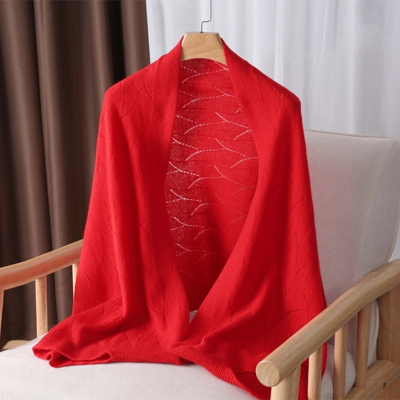 100% Merino Wool Poncho Cardigan