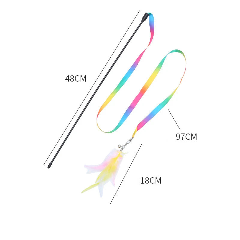Simulation Feather Interactive Satin Ribbon Bell