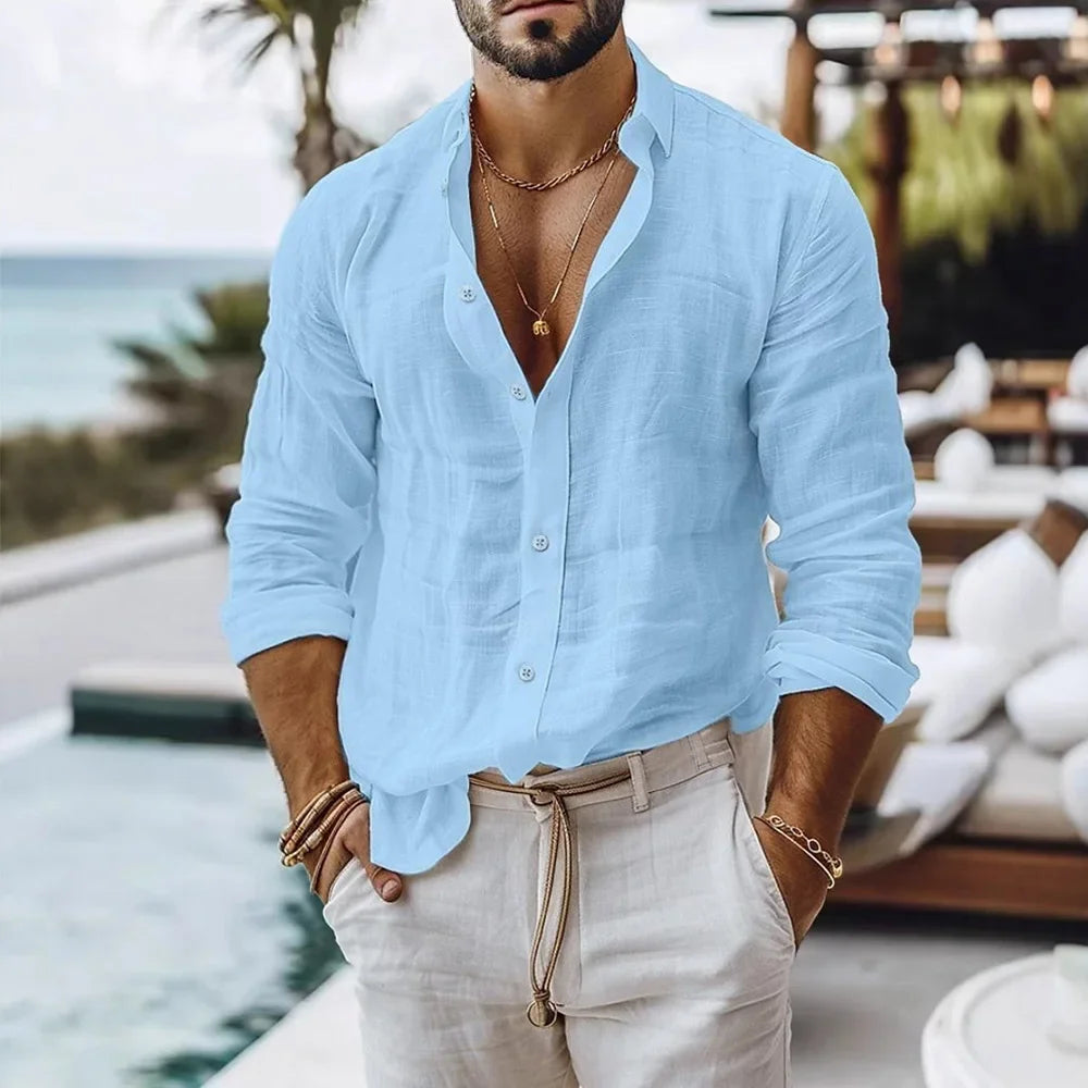 Men’s Cotton Linen Shirt
