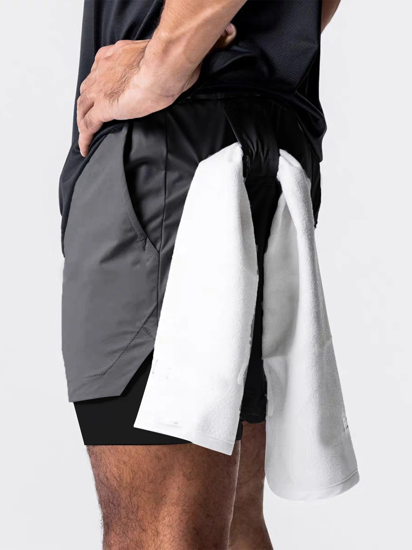 Men’s Double-Layer Sports Shorts