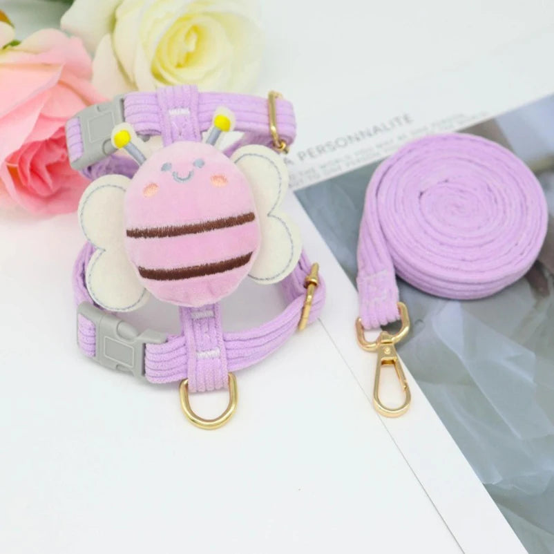 Cat Dog Harness Leash Set for Small Dogs Adjustable Puppy Harness Vest French Bulldog Chihuahua Pug Outdoor Walking Lead Leash