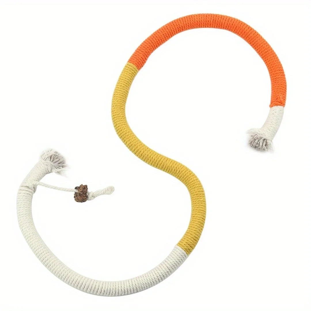 Cotton Chew Teeth Cleaning, Catnip Rope Nibbling Exercise Interactive Teething
