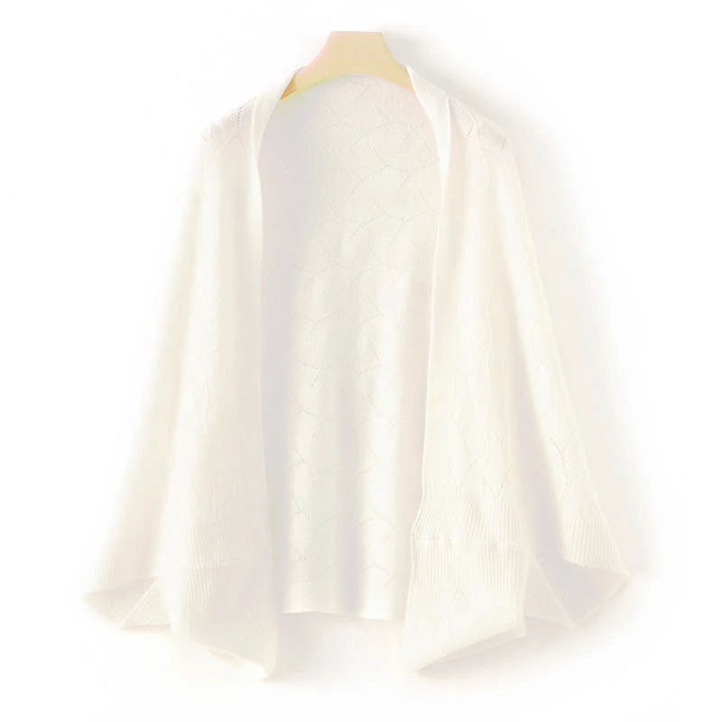 100% Merino Wool Poncho Cardigan