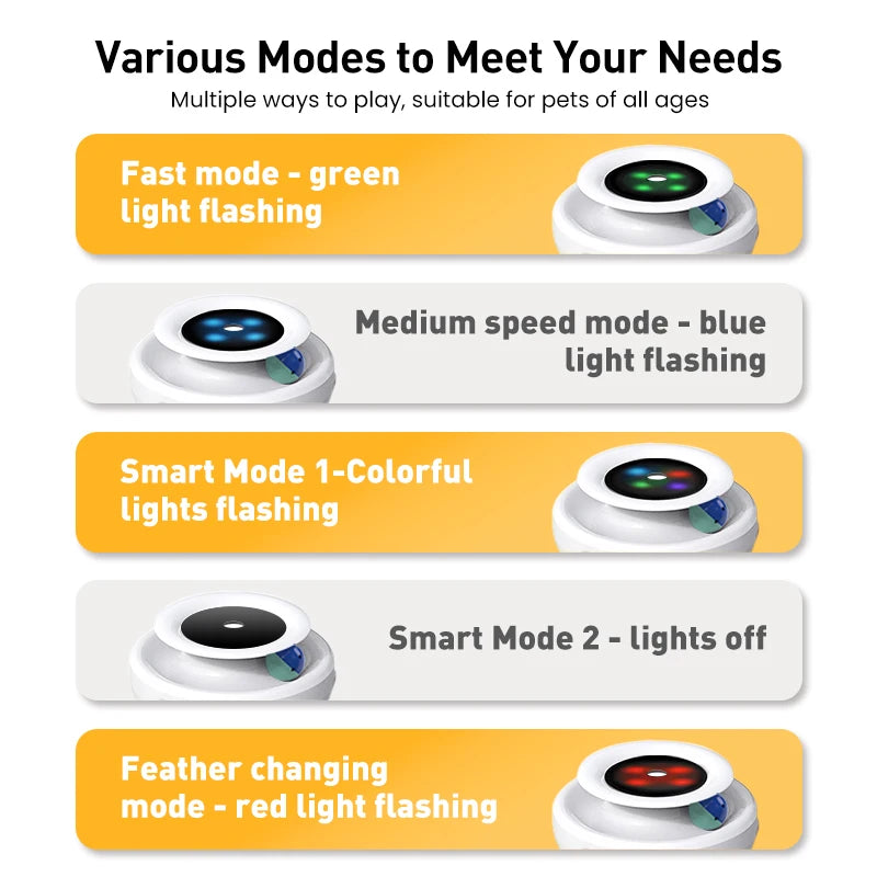 2 in 1 Automatic Feather Ball 5 Modes Interactive
