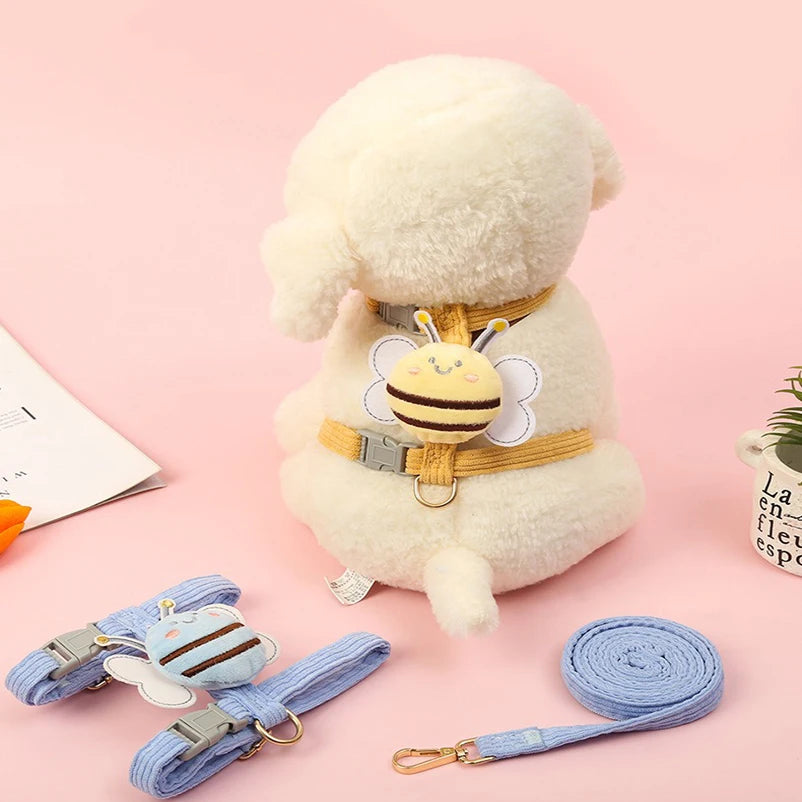 Cat Dog Harness Leash Set for Small Dogs Adjustable Puppy Harness Vest French Bulldog Chihuahua Pug Outdoor Walking Lead Leash