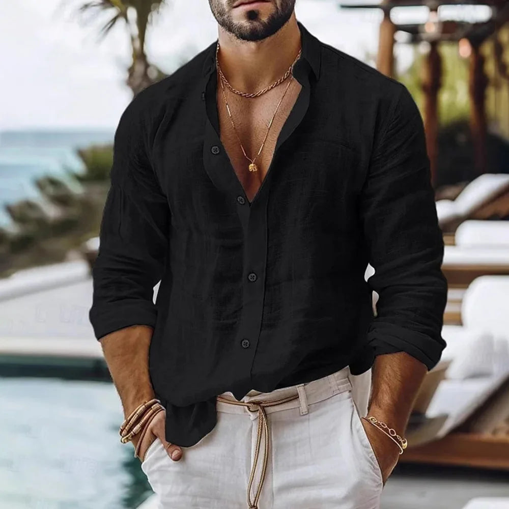 Men’s Cotton Linen Shirt