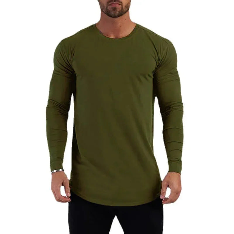 Men’s Slim-Fit Long Sleeve Cotton T-Shirt
