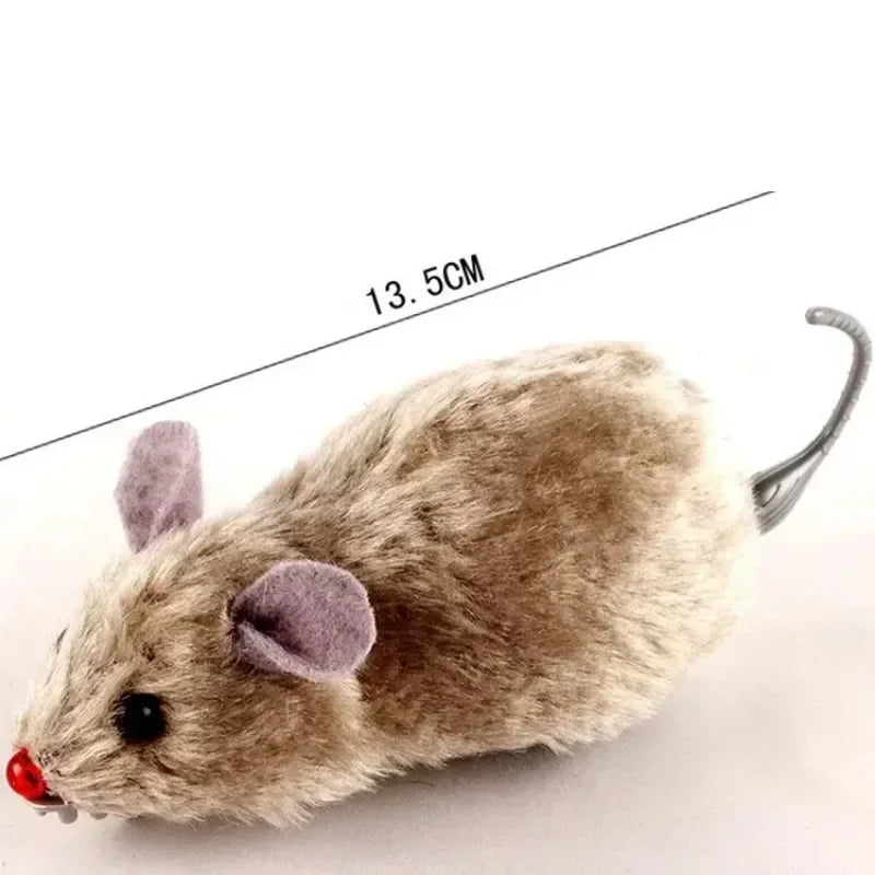 New 1Pc Funny Lifelike Plush Mouse Running Rat Toy for Cats Dogs Tail Mouse Pets Kids Random Color