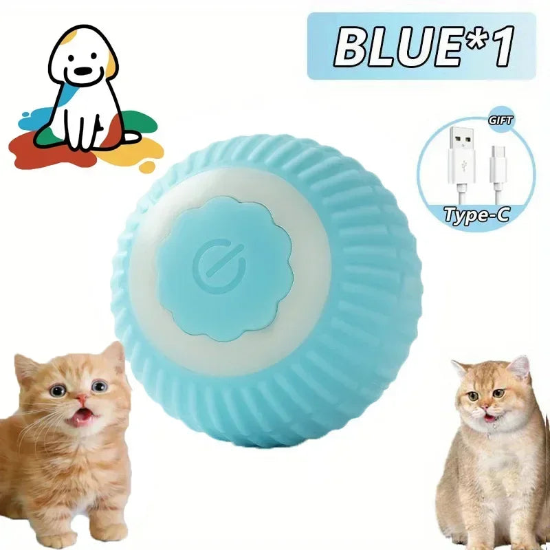 Cat Toys Rechargeable Pet Interactive Automatic Rolling Ball Toy Cats Pet Products New Electric Dog Ball Toy Simulated Tail for