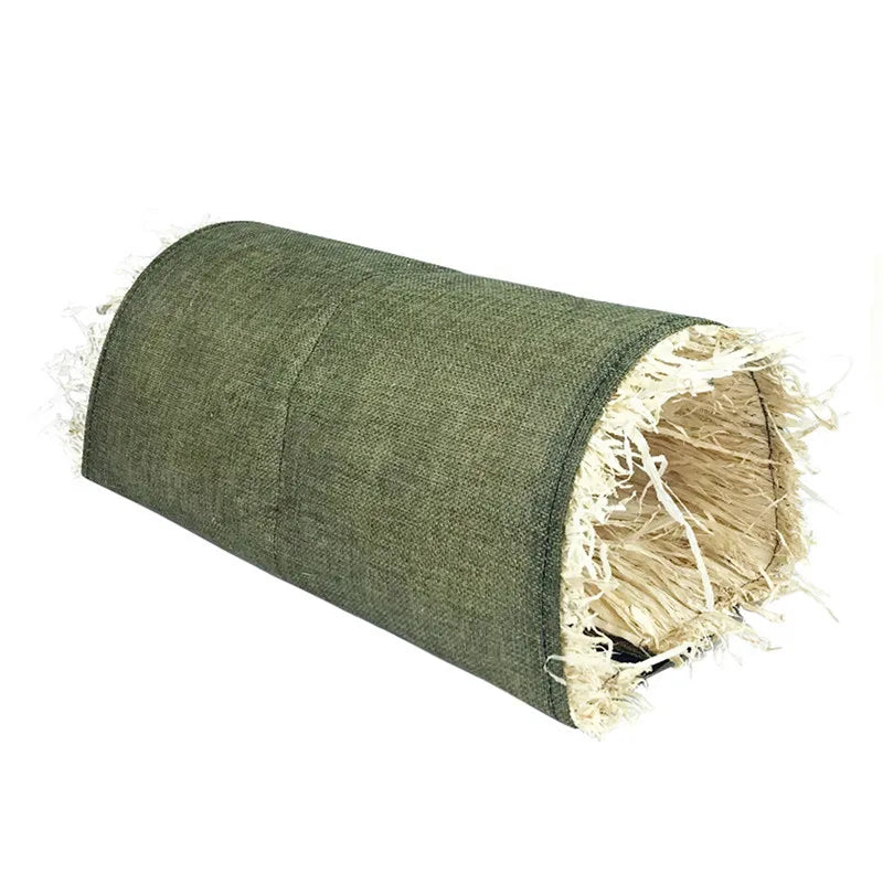 Guinea-Pig Rabbit Hideaway Toys Grass Straw Bunny Toy Tunnel Hamster Accessories for Chinchilla Ferret Rats Pets Accessories