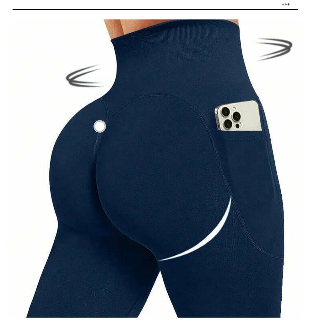 High-Waist Seamless Yoga Leggings