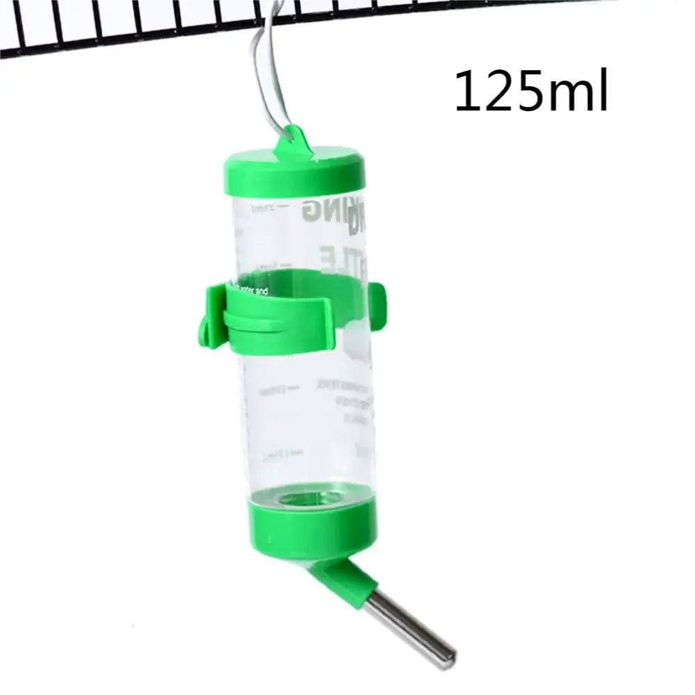 Pets Hamster 80ml/125ml/250ml Pets Hamster Water Drinking Bottle Plastic metal  Rabbit Pet Dispenser Cage Hangable Water Bottle