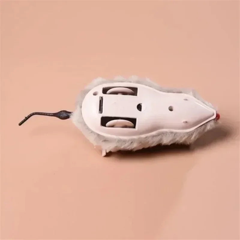 New 1Pc Funny Lifelike Plush Mouse Running Rat Toy for Cats Dogs Tail Mouse Pets Kids Random Color