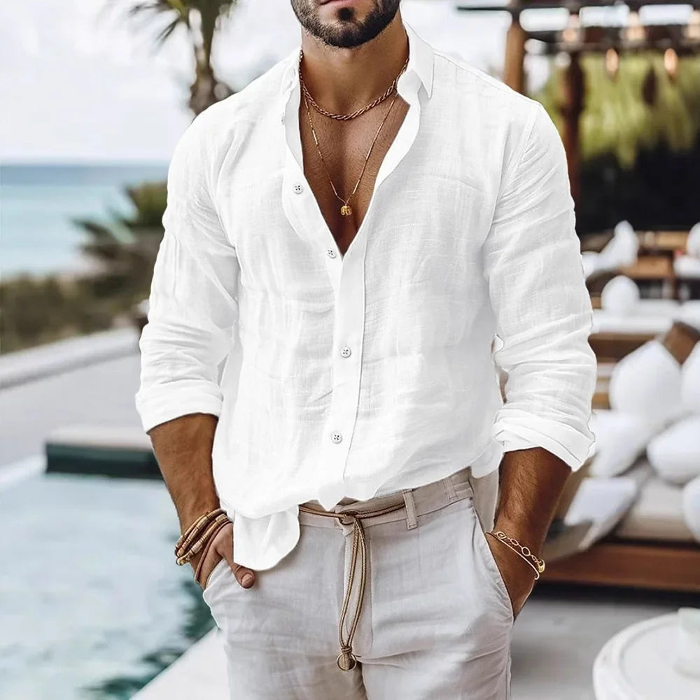 Men’s Cotton Linen Shirt