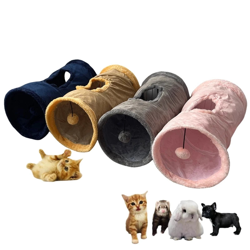 Collapsible Suede Tunnel Interactive Bedding