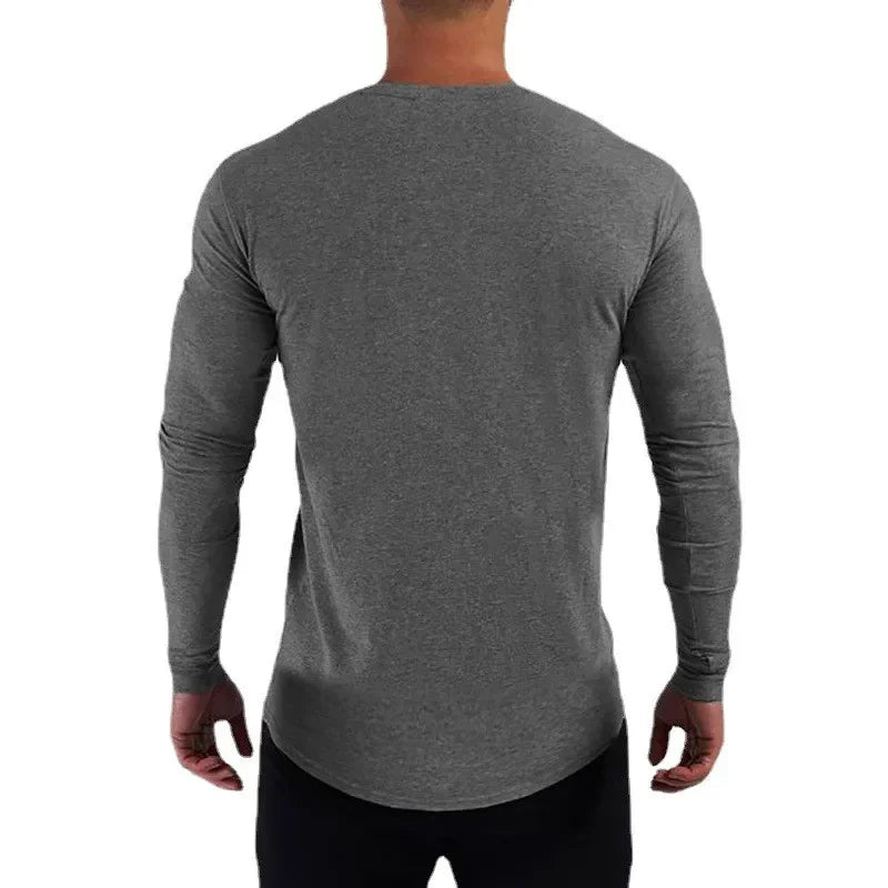Men’s Slim-Fit Long Sleeve Cotton T-Shirt