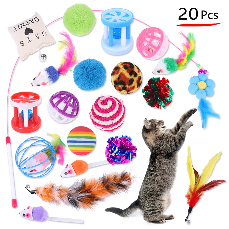 Variety Stick Sisal Mouse Bell Ball 20 Piece Set